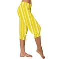 thumbnail image 2 of XuJwPNcy Womens Capri Pants Casual Summer Stripe Print Elastic Waist Capris Soft Active Stretch Cinch Bottom Pants, 2 of 6