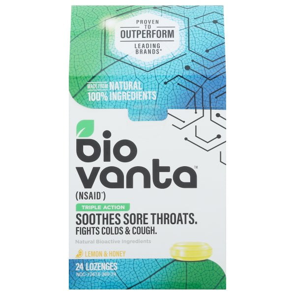 Biovanta Triple Action Lemon & Honey Lozenges