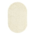thumbnail image 3 of Unique Loom Solid Shag Collection Area Rug (3' 1" x 5' 3" Oval Pure Ivory), 3 of 6