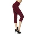 thumbnail image 6 of 5 Pack Capri Leggings For Women 3 inch Wide Waistband Yoga Sports and Casual Ultra Soft Capri Legging Pants (XL/2XL), 6 of 7
