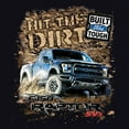 thumbnail image 3 of Tee Hunt Hit The Dirt Built Ford Tough Women's T-Shirt F-150 Raptor Pickup Truck Shirt, Gray, X-Large, 3 of 5