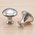 thumbnail image 2 of 12 tiradores redondos para armario de cocina, cajón, puerta, armario, color plateado, un solo orificio, accesorio para muebles de aleación de zinc, 2 of 6