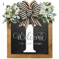 thumbnail image 2 of LCXmlly Wreath And Bow Personalized Front Door Wreath: Farmhouse Style Welcome Sign, 2 of 6