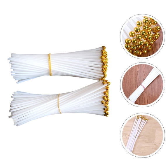 Masteelf White Plastic Flagpoles for Decoration Durable and Easy to Install Great for Use 100 Pcs Small Size