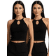 thumbnail image 1 of Set 2 Blusas Mujer Texturizada Casual Unitalla Blusa Crop Top para Mujer, 1 of 5