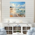 thumbnail image 2 of Designart "Seaside Reflections Beach Photo V" Nautical & Beach Metal Wall Art, 2 of 5