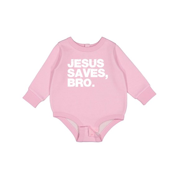 Inktastic Jesus Saves, Bro. Baby Fleece Bodysuit
