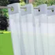 thumbnail image 2 of Cortinas transparentes con ojales, cortinas para jardín, impermeables, de gasa, color blanco, medidas 132 x 213 cm, 2 of 4