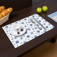 thumbnail image 2 of Placemat, Pioneer Flower Floral Print Pattern Place Mats Table Mat Set Of 2, PVC Washable Placemats for Party Kitchen Dining Decoration, 18x12 Inch, Fade Resistant, 2 of 6
