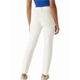 thumbnail image 3 of Straight Leg Jeans for Women Stretchy Pull on Sweatpant Jean Trendy Tummy Control High Waisted Denim Pants White XL, 3 of 7
