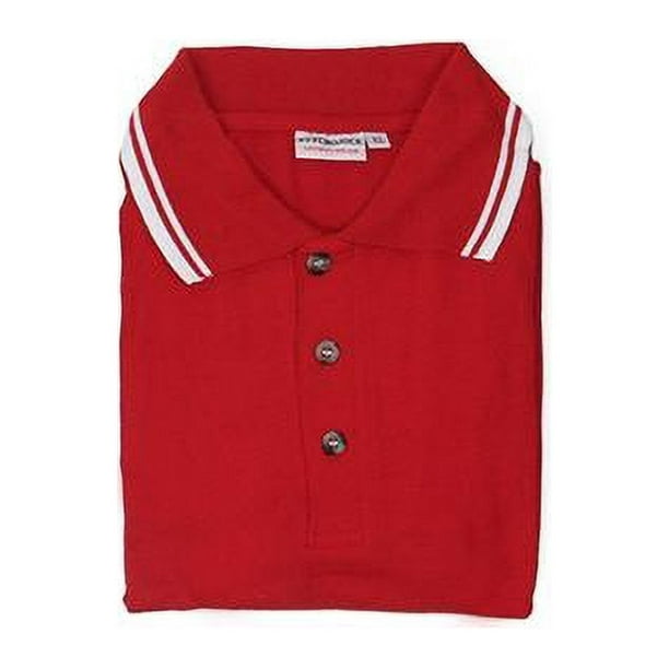 Christmas Central Men's Red Knit Pullover Golf Polo Shirt - XX-Large