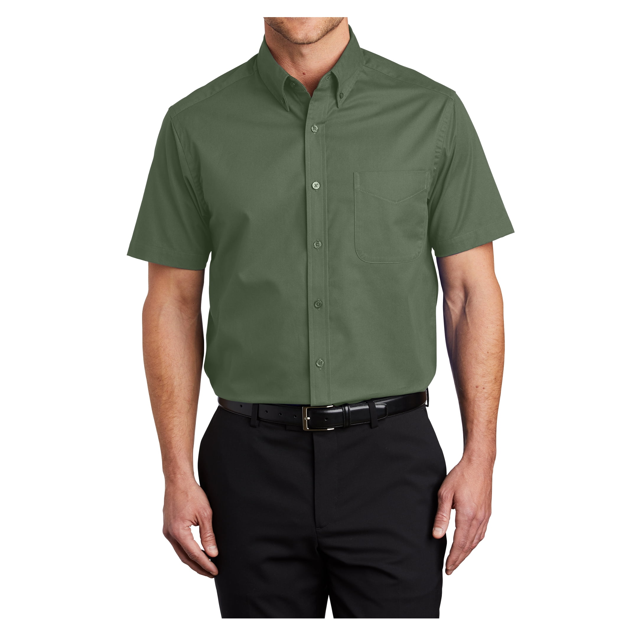 Mens Short Sleeve Easy Care Cotton 