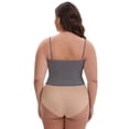 thumbnail image 2 of DARING DIVA Women's Plus Spaghetti Straps Wireless Padded Camisole XL Gray, 2 of 6