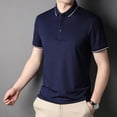 thumbnail image 4 of SWSMCLT Men's Short Sleeve Fitted Polo Shirt T Shirt Cotton Tshirt Soft Lightweight Work Fashion Thin Fall Navy Large, 4 of 4
