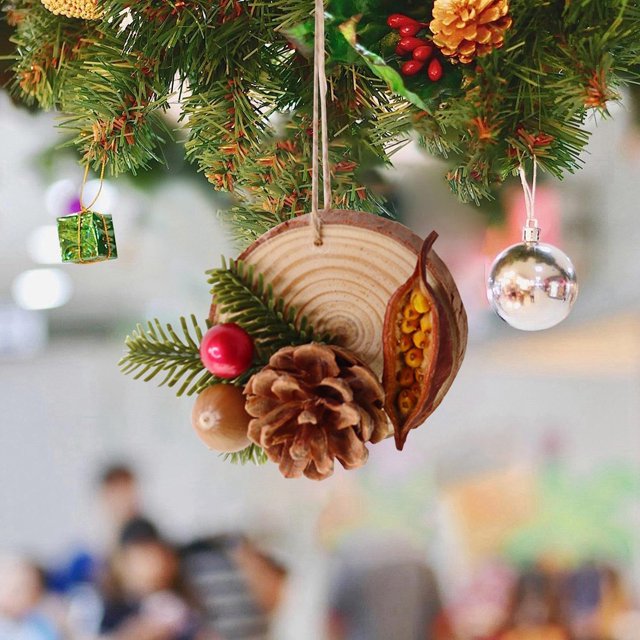 Adornos navideños Juego de rodajas de naranja con cuerdas para colgar Adornos únicos hechos a mano Lote Árbol de Navidad Vacaciones Granja Decoración rural Interior