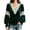 Green, variant on Lutiedan Velvet Tops for Women Lace V Neck Puff Long Sleeve Shirts Dressy Casual Fall Winter Velour Blouses S-XXL