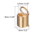 thumbnail image 2 of 200uds Bobina Cuerda Extremos, 5x9mm Hierro Resorte Tubo Tapa Broches con Bucles para Bricolaje Joyería Artesanal Producción, Claro Dorado, 2 of 6