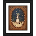 thumbnail image 1 of Lewis, Kim 19x24 Black Ornate Wood Framed with Double Matting Museum Art Print Titled - Snowman with Crow, 1 of 4