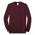 thumbnail image 5 of Yellow Rooster Men's Long Sleeve Core Blend T-Shirts Athletic Maroon 3XL, 5 of 6