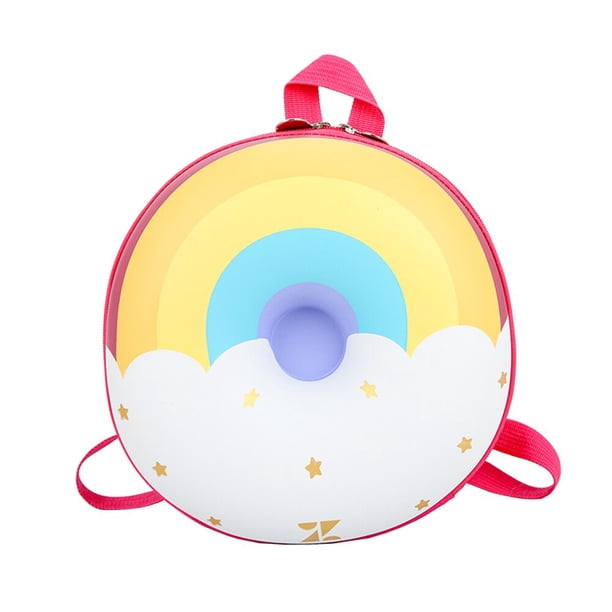 Mochila escolar para niños y niñas, bolsa bonita con forma de Donut de arcoíris, informal, para guarderíaMulticolorAustralia Fivean unisex