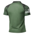 thumbnail image 3 of GrmtClth Mens 1776 2026 Usa Camo Raglan Polo Shirt Patriotic American Flag Print Vacation Tops Collared Trendy Short Sleeve Button Golf Polos Light Green XL, 3 of 5