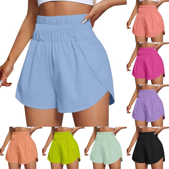Sport Athletic Stretch Running for Women Fall Summer Faux Satin High Cut Straight Leg Basic Shorts Women 2026 Black S