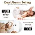 thumbnail image 3 of ALANAS Compact Digital Alarm Clocks for Bedrooms - Small Clock with Large LED Display, Easy-to-Read Time, Dual Alarm with Snooze, Adjustable Volume & Dimmer, USB Charger for Phones, Simple Design, 3 of 6