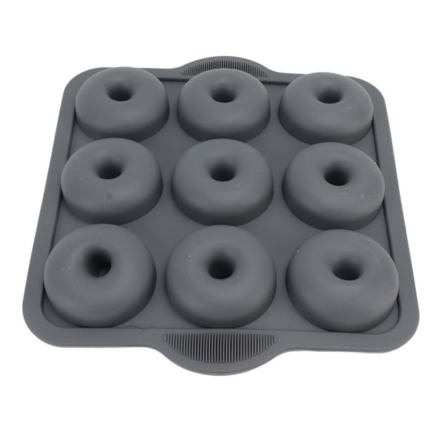 Molde para donas de silicona resistente al calor, moldes para magdalenas antiadherentes, juego de moldes para hornear donas, molle para donas de 9 cavidades para pasteles,
