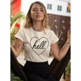 thumbnail image 2 of Hello Heart W Daisy T-Shirt Women -Image by Shutterstock, Female Small, 2 of 4