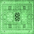 thumbnail image 1 of Ahgly Company Indoor Square Geometric Emerald Green Traditional Area Rugs, 3' Square, 1 of 4