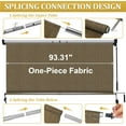 thumbnail image 3 of Shade&Beyond Outdoor Roller Shades 6' W x 6' H,Cordless Patio Shades Roll Up Outdoor Blinds with 90% UV Protection for Porch Gazebo,Coffee Brown, 3 of 7