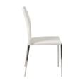 thumbnail image 3 of Set of Two White Faux Faux Leather Steel Stacking Chairs, 3 of 3