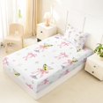 thumbnail image 4 of Manfei Bow Knot Ribbon Twin Sheets,Cartoon Goblet Print Bedding,3-Piece,1 Flat Sheet,1 Fitted Sheet and 1 Pillowcase, 4 of 6