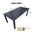 thumbnail image 3 of Mosbrisa Poly Lumber Outdoor Dining Table, HIPS Patio Dining Table with Umbrella Hole, Weather Resistant, 1 Piece, Navy Blue, 3 of 8