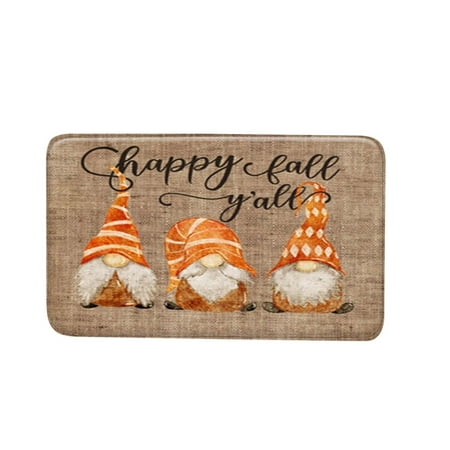 

TMOYZQ Fall Decorations for Home Halloween Door Mat Cartoon Floor Mat Hallway Kitchen Foot Mat Soft Non-slip Halloween Christmas Decorations
