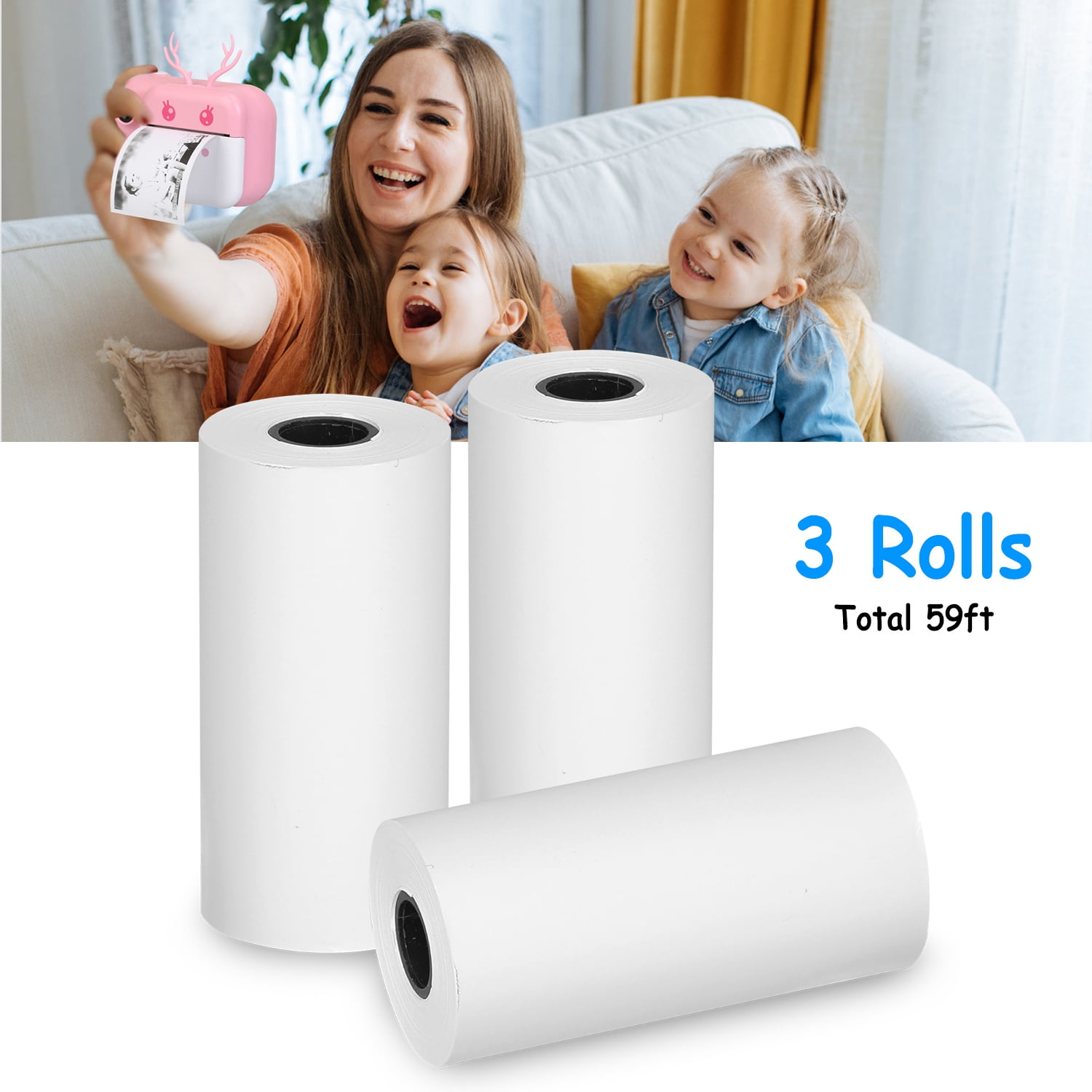 iMountek Kids Instant Camera Refill Print Paper Replacement, Thermal