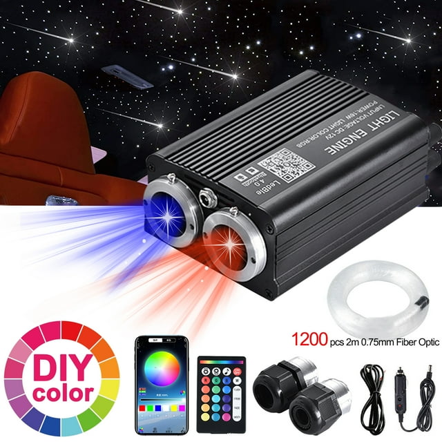 Upgraded 32W Dual Head+Twinkle+Shooting Star Fiber Optic Lights Kit