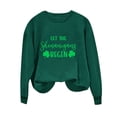 thumbnail image 2 of Amzcrzy Chandail à Capuche pour Femmes Col Rond Imprimé Lettre Manches Longues Sans Chapeau Chandail TG, 2 of 4
