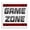 Warning Game Zone Sign, variant on Stupell Industries Contemporary Playful Game On Black Framed Giclee Art, 12 x 12, by Marcus Prime
