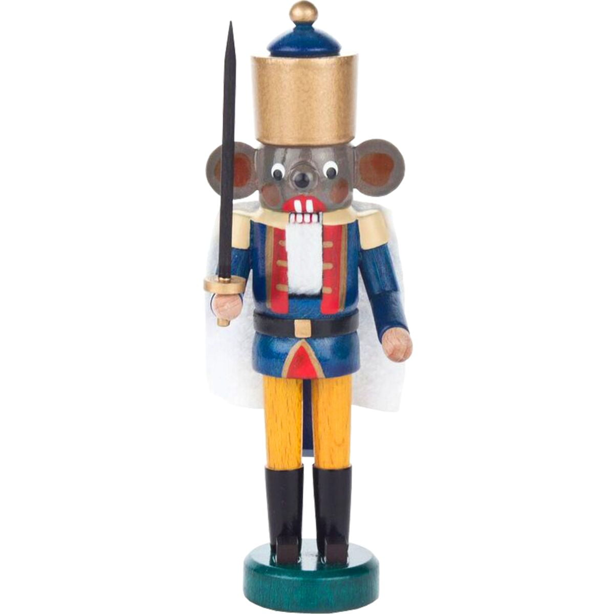 5.5" Blue, Yellow, and Red Mouse King Christmas Nutcracker