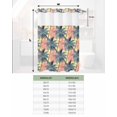 thumbnail image 6 of No Hook Shower Curtain with Snap in Liner, Modern Fashionable Patterns Summer Coconut Trees Hotel Shower Curtains for Bathroom, Washable Shower Curtain Liner Set with Mesh Top Window, 72"x84", 6 of 6