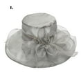 thumbnail image 1 of Flor Red Hilo Sombrero para el sol Playa Protector solar Sombrero para el sol Mujer Organza Sombrero de copa Wmkox8yii jkg5763, 1 of 2