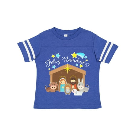 

Inktastic Feliz Navidad Cute Nativity Scene Gift Toddler Boy or Toddler Girl T-Shirt
