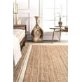 thumbnail image 2 of Agro Richer White Border Natural Beige Color Rectangle Jute Area Rugs for Living, Carpet for Kitchen outdoor & Indoor (2x10" Feet), 2 of 5