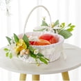thumbnail image 5 of Celebrate Easter Basket Artificial Flower Designs Rattan Woven Picnics Basket Perfect For Springtime Holiday Gathering, 5 of 8