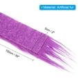thumbnail image 2 of Uxcell Plush Faux Fur Fabric Precut Strips, 59" x 2" Fluffy Faux Fur Ribbon, Purple 4Pack, 2 of 6