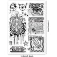 thumbnail image 6 of and Text Background Transparent Clear Stamps Bones Brain Heart Lungs 6x8inch Embossing Stamp Sheets Silicone Clear Stamps Seal for Scrapbooking and Card Making colorful DIY, 6 of 7