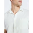 thumbnail image 4 of Free Assembly Men's Button Front Seersucker Shirt with Short Sleeves, Sizes S-3XL, 4 of 6