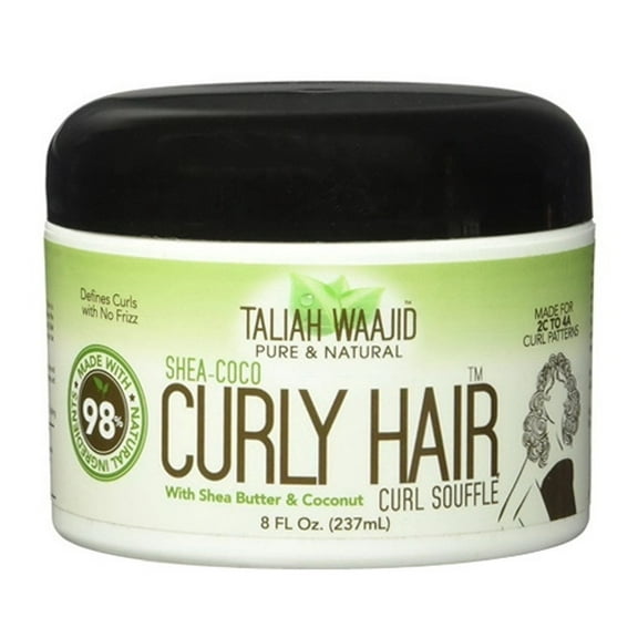 Taliah Waajid Pure and Natural Shea Coco Curly Hair, Curl Souffle Jar, 8 Oz, 3 Pack