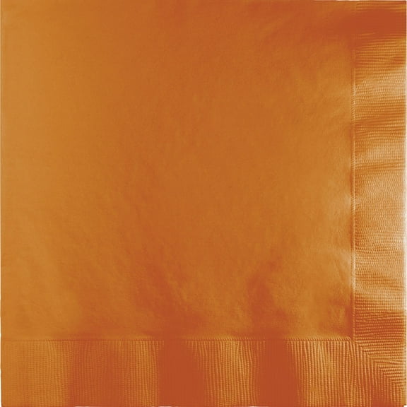 Touch of Color Pumpkin Spice Orange Napkins 6.5" x 6.5" 50/Pack 323384